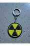 Set of 2: Radioactive Danger Keychain - "Toxic" Friend and Lover Combination (3D Yellow/Black) - 6