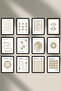 مجموعة من 12 لوحة جدارية حديثة ذات مظهر إطاري - طباعة UV على MDF مقاس 15x20 سم - 2