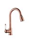 Belora Rose Gold Copper Porcelain Spiral Sink Faucet with Handle – 360 °   Rotating, Pull-Out Headed, - 2