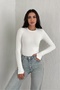 Women's Finger-Looped Long Sleeve Blouse – Fitted & Unlined