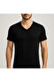 Men's Short Sleeve V-Neck Thermal Underwear - Top and Bottom Set - Heat Insulating Flexible Fabric - 2