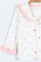 Ruffled Colorful Heart Baby Girl Pajama Set with Bandana, 3-Piece, 100% Cotton - 6