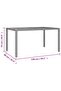 Garden Table with Wooden Top Grey Poly Rattan&Solid Wood Acacia - 5