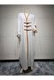 Fashionable Leather Buttoned Cardigan Abaya - 4