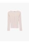 Slim Fit Lace Detailed Long Sleeve Bow V-Neck T-Shirt - 3