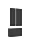 3-in-1 Shoe Cabinet Set Black Engineered Wood - 5