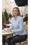 Women's Knitwear Sweater Baby Blue Polo Neck Long Sleeve Corded Fabric Basic Daily Soft Flexible - 6