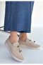 Warte Beige Suede Lace-Up Sneakers - 3