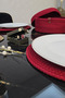 Special Heart Patterned Red Handmade Bread Basket Set with 2 Pieces of Bread Boards and 1 Piece of Lid - 5