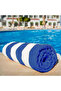 Blue - White Large Cabana Stripe 90 x 180 Cm Beach Towel Set of 01 Pc - 4