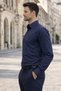 Men's Classic Wide Fit Long Sleeve Gabardine Lycra Suit Shirt - 2