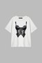 High Grip Printed Relaxed Fit Women's White T-Shirt