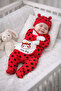 Ladybug Themed Organic Cotton Newborn Hospital Discharge Set 5 Piece Boxed - 4