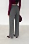 Women's Anthracite High Waist Classic Wide Leg Trousers - 6
