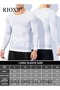 Men Compression Shirt For Body Slimming,Body Shaper Sports Shapewear Top For Men,Long Sleeve Round N - 5