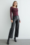 Boat Neck Transparent Blouse - 5