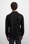 Black Relaxed Fit Polo Neck Knit Sweater - 4