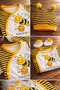 Bee Themed Organic Cotton Newborn Hospital Discharge Set 5 Pieces Boxed - 4