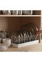24/40 Plate Rack Dish Drying Rack Pot Lid Organizer Organizer Stand White - 3