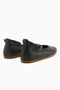 Jenin Genuine Leather Black Belted Women's Ballerinas - 6