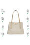 Women's Glam Bella 3 Comparment Medium (Beige) - 6