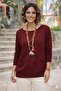 Burgundy Star Mercerized Blouse