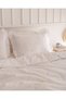 Saphir Family Size 100% Cotton Ranforce Embroidered Set of Bed Sheet Duvet Cover Set - White - 3