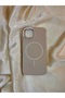 Magsafe Compatible Matte Textured Premium Case Compatible with iPhone 13 - 14 Non-Slip Surface |   Beige Color - 2