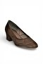 Y820850104 Brown Fabric Thick Heeled Women's Shoes - 6