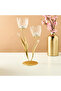 Floral Shaped Glass 2-Arm Tealight Candleholder - 36 cms