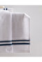 روزابيل - طقم مناشف قطنية 4 قطع - أبيض/أزرق - 30x45 سم - 4