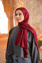 Burgundy Helen Practical Combed Cotton Shawl with Sponge on the Front - 2