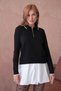 Women's Polo Neck Zipper Detail Knitwear Sweater - 4