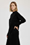 Black Mock Neck Basic Women's Sweater