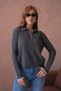 Women's Polo Neck Zipper Detail Knitwear Sweater - 3