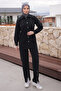 Black Stone Jacket and Trousers Denim Set