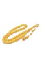 Hakan Turan Signed Capsule Cut Haremi Yellow Crimped Amber Prayer Beads - 3