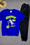 Scooter and Dinosaur Printed 3-Pack White-Black- Cobalt Blue Unisex Children's Set - 2