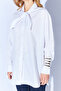 Ribbon Detailed Shirt - White |   Mks1610430-1 - 6