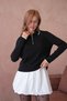 Women's Polo Neck Zipper Detail Knitwear Sweater - 3
