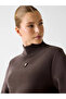 Olympe High Collar Women's Brown Sweatshirt V4Yq05Kcay2-A10K - 4