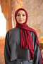 Burgundy Helen Practical Combed Cotton Shawl with Sponge on the Front - 3