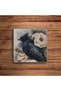 Vintage Flowers and Birds Themed Natural Stone Travertine Coasters Set of 4 - 5