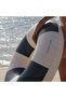|   Black Striped Inflatable Pool Float - 2