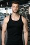3 Pack Men's Athlete Black White Gray Breathable Quick Dry Fitness Running Vest XL - 2