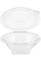 Clear Hinged Flower Bowls – 12 oz | 10 Pieces | Disposable Plastic Containers with Secu - 3