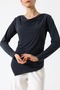 Sandy Degaje Yaka Ruched Detail Asymmetric Long Sleeve Blouse – Casual & Office Stylish Combination - 2