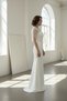 Off-White Lace Pearl-Detail One-Shoulder Sweetheart Neck Mermaid Long Wedding Dress - 3