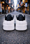 Women's Stripe Detailed Black Sneaker Walking Shoes - 6