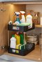 2-Tier Multi-Purpose Makeup Organizer - Jewelry Organizer Bathroom Shelf Shampoo Holder Black - 3